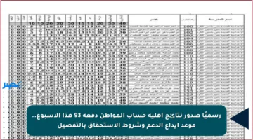رسميًا صدور نتائج أهلية حساب المواطن دفعة 93 هذا الأسبوع.. موعد إيداع الدعم وشروط الاستحقاق بالتفصيل